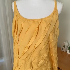 Yellow pleated camisole New York and Company